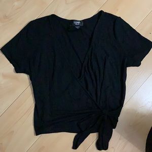 BLACK WRAP TOP SIZE S !